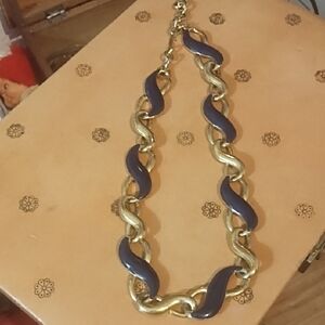 Monet Gold and Deep Black Necklace